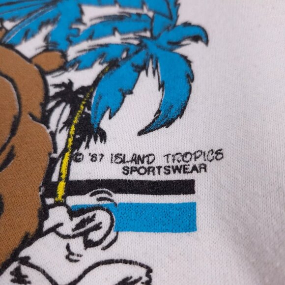 Vtg 80’s Spuds MacKenzie Party Animal Crew Neck Sweatshirt Sh!t Happens Parody - Picture 4 of 6